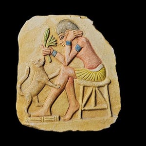 Ancient Egyptian Art reliefs made of stone, represent Egyptian mythology for Home decor, and Egyptian Wall Paintings.
