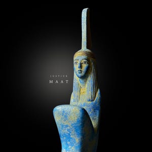 Stone statue for MAAT, Goddess Ma&#39;at statue, Ma&#39;at justice statue.