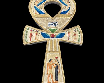 古代エジプトの生命の鍵アンク、玄武岩で作られた、エジプトのアンク