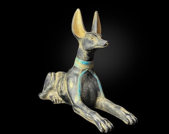 statue for Egyptian God Anubis, Jackal god Anubis the God of afterlife.