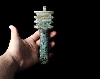 Egyptian Djed Amulet: Osiris Pillar Replica