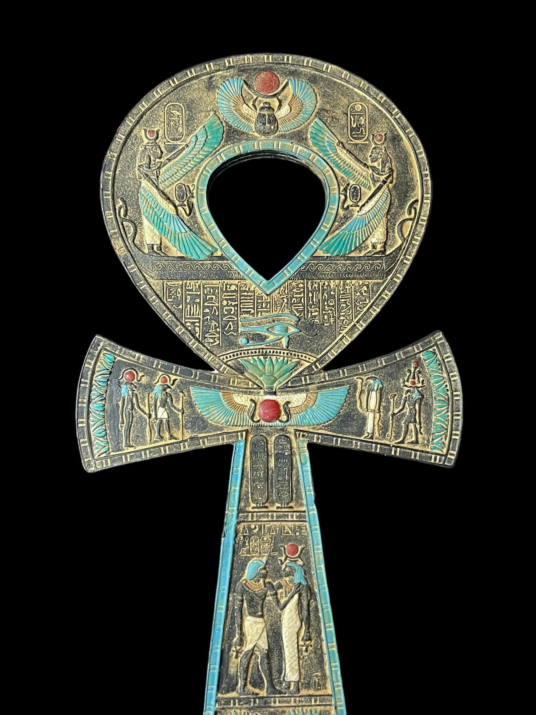 【エジプト現地購入・レア】アンク十字（生命の鍵）☥ インテリア／お守りにも 古代エジプト 生命の鍵【アンク】の壁掛け - BASATA'S GALLERY