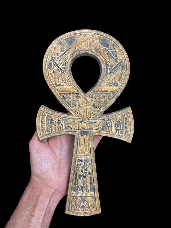 【エジプト現地購入・レア】アンク十字（生命の鍵）☥ インテリア／お守りにも アンク十字生命の鍵のシンボル。生命の鍵となるアンク。アンク