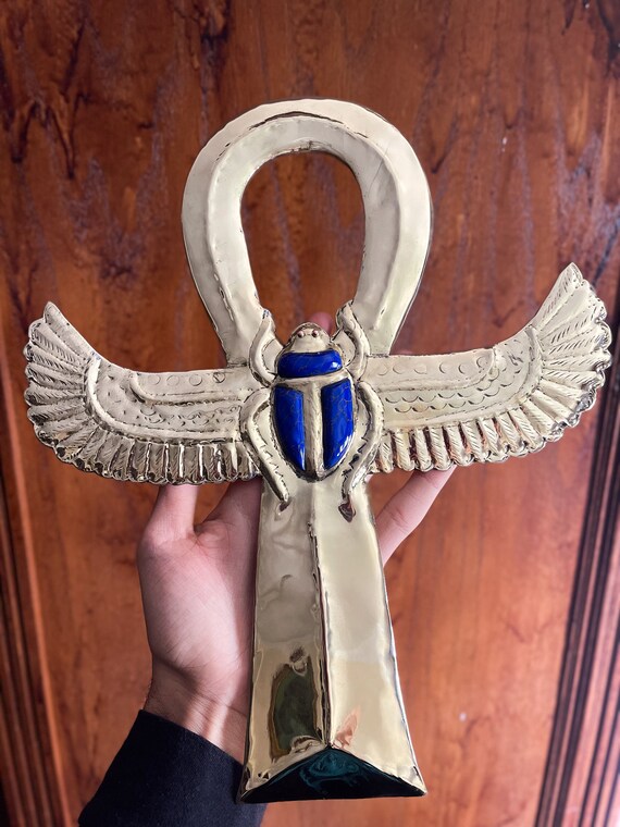 生命のアンク十字の鍵。エジプトのキーホルダー愛好家、オシリス