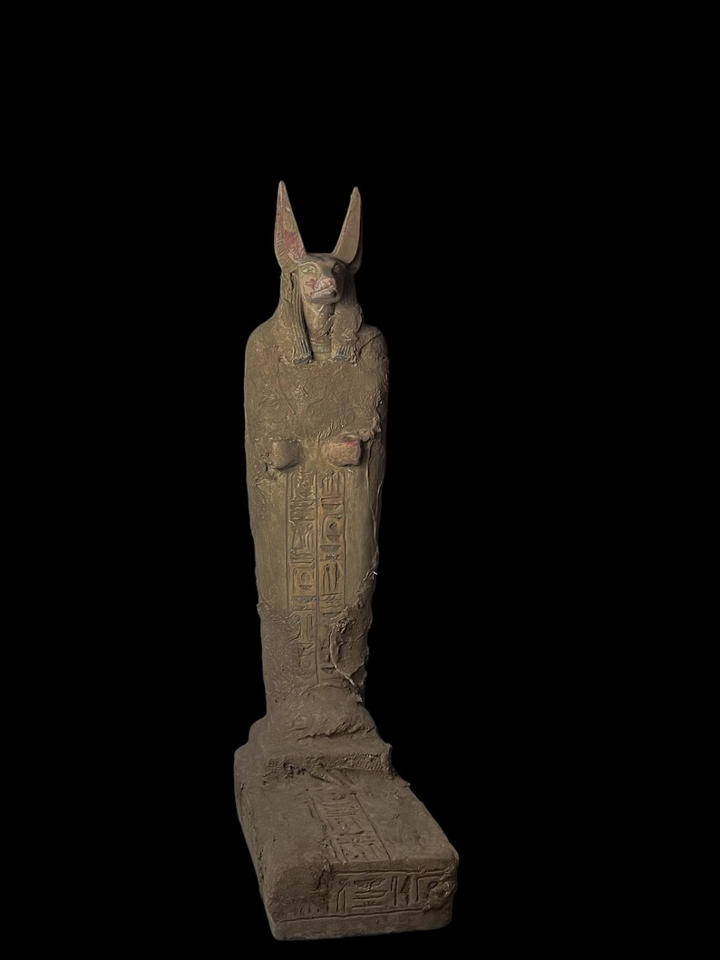 Basalt Stone Anubis Statue: Egyptian God of Afterlife - Etsy