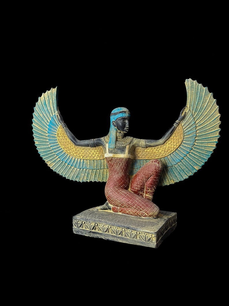 Estatua vintage de la diosa egipcia Isis, decoración única imagen 2