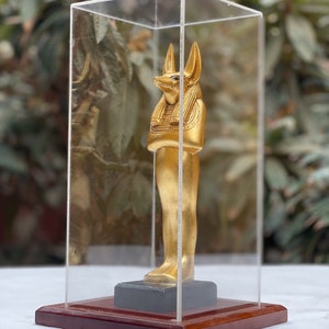 Egyptian God Anubis statue, Egyptian jackal statue, Anubis collectible, Egyptian mythology statue, Anubis figurine.