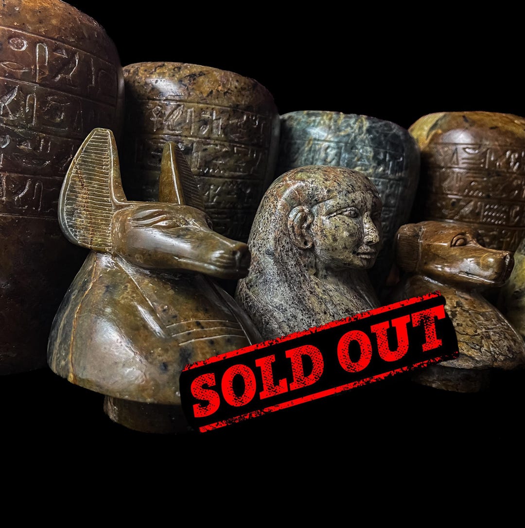 Ancient Egyptian Canopic Jars Figures - Sons of Horus Figurines - God ...