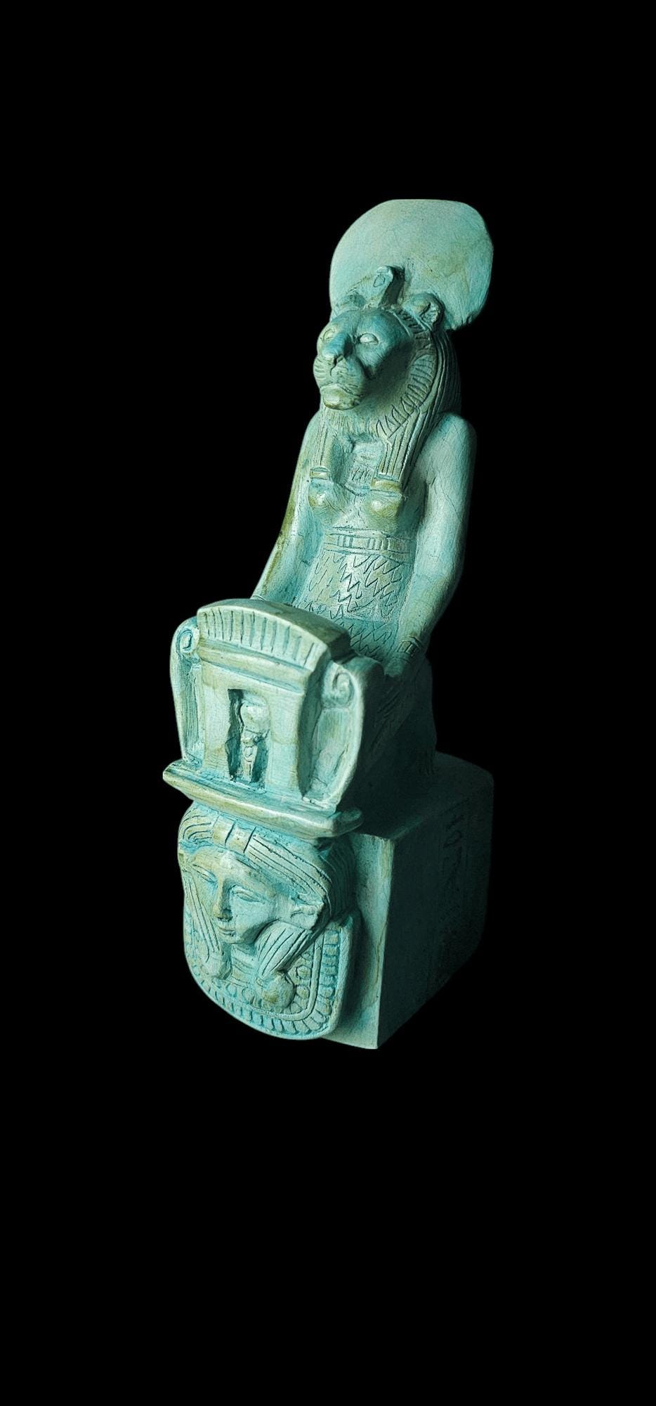 Egyptian Goddess Sekhmet and Hathor Art Print: Mythology Wall Decor - Etsy
