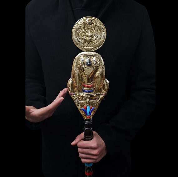 150cm Abanus Wood Was Scepter: Egyptian God Horus Power Staff - Etsy