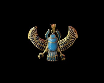 エジプトのスカラベ ペンダント ネックレス。古代エジプトの装飾的な