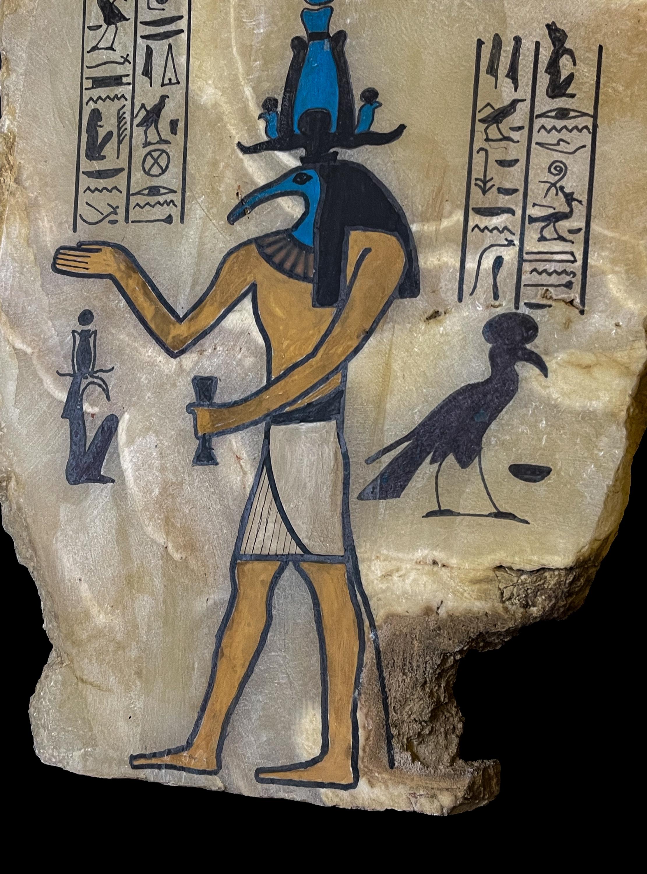 古代エジプトの神トートの壁画レリーフ - 手作りの壁アート - Etsy 日本
