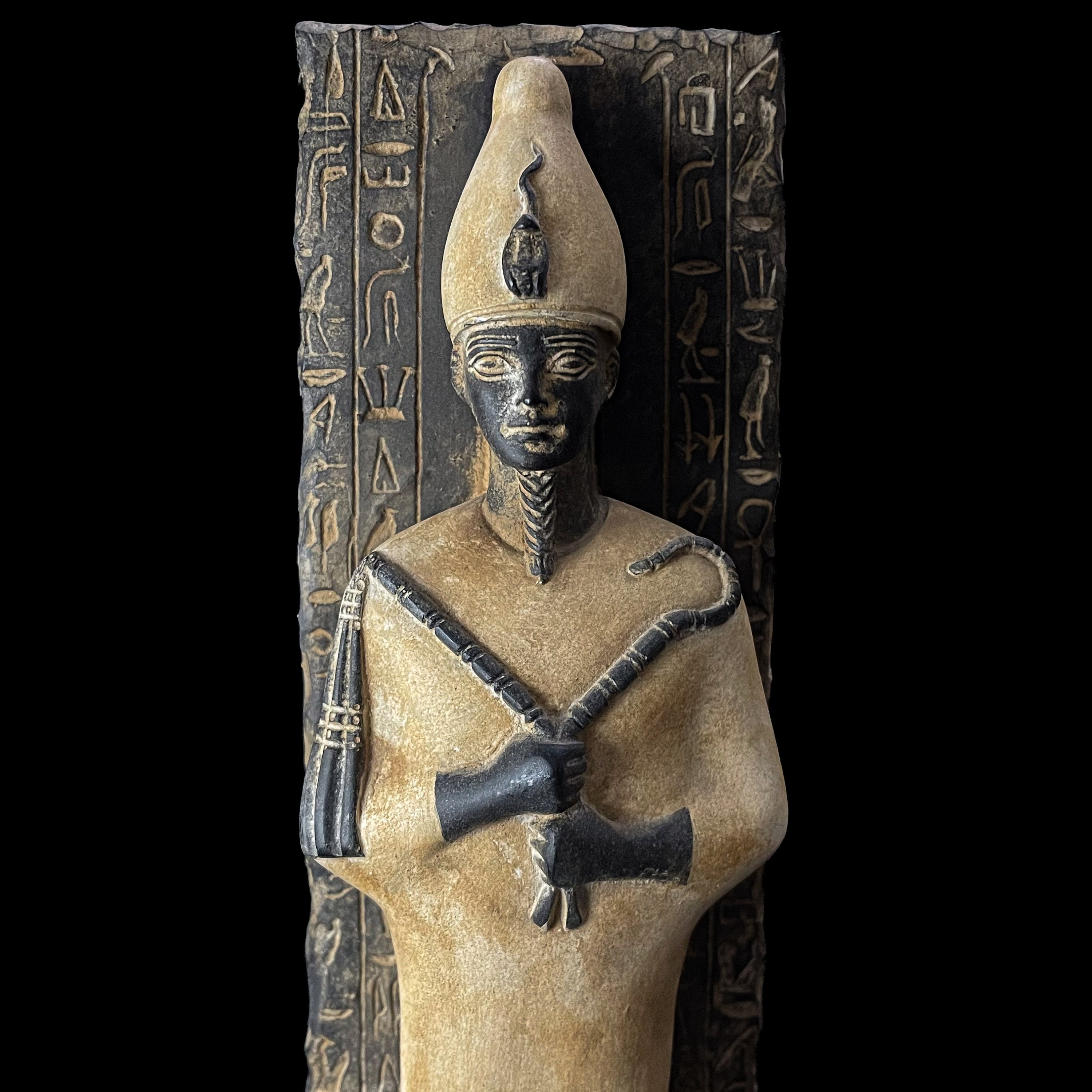 Egyptian Statue of God Osiris, Unique Statuette for the