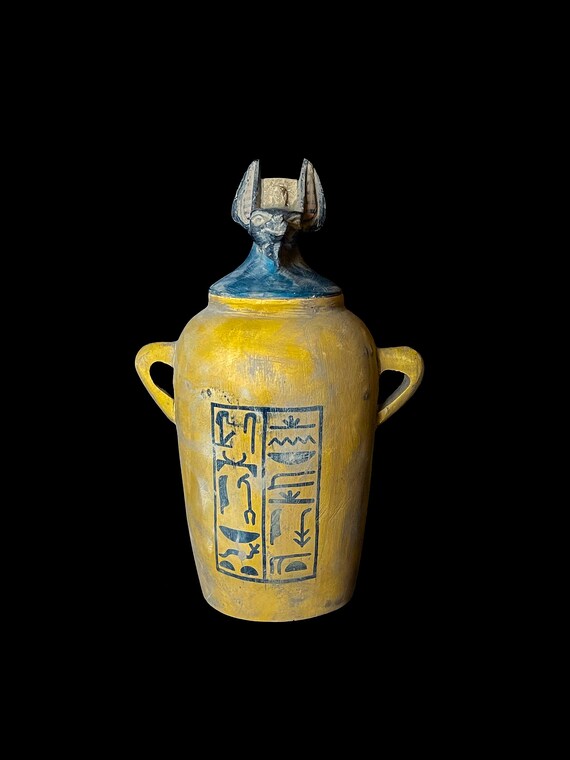 古代エジプトのアヌビス壺：来世の神の装飾 - Etsy 日本