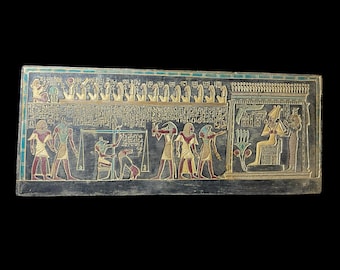 古代エジプトの石板「アヌビスの審判」死者の日の壁面レリーフ - Etsy 日本