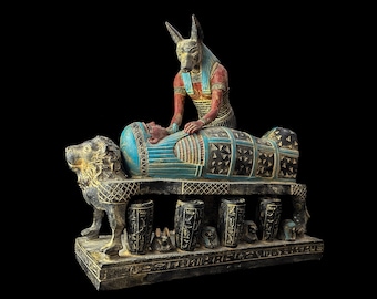 inspired God Anubis Statue , Natural Stone , Home Décor statues , Ancient Egyptian Mythology Collectible
