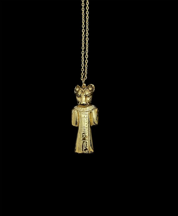 Goddess Sekhmet Pectoral - Sekhmet pendant neckla… - image 4