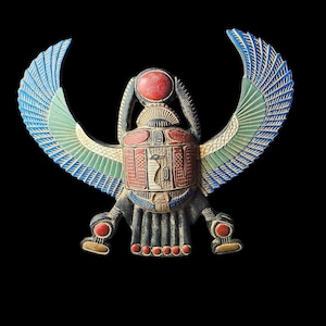 Egyptian Winged Scarab with God Anubis symbol for wall hanging decors