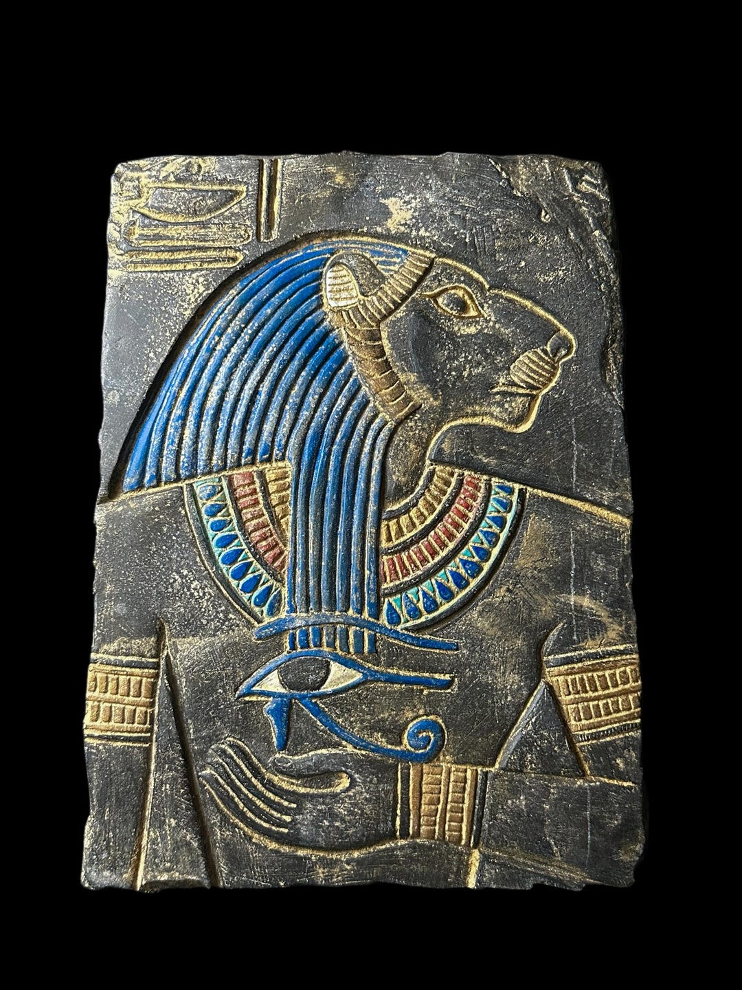 Goddess Sekhmet Relief: Egyptian Wall Decor - Etsy