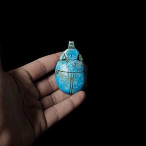 Aegyptischer Skarabäus, der dekorative Glückskarabäus im alten Ägypten, Skarabäuskäfersymbol