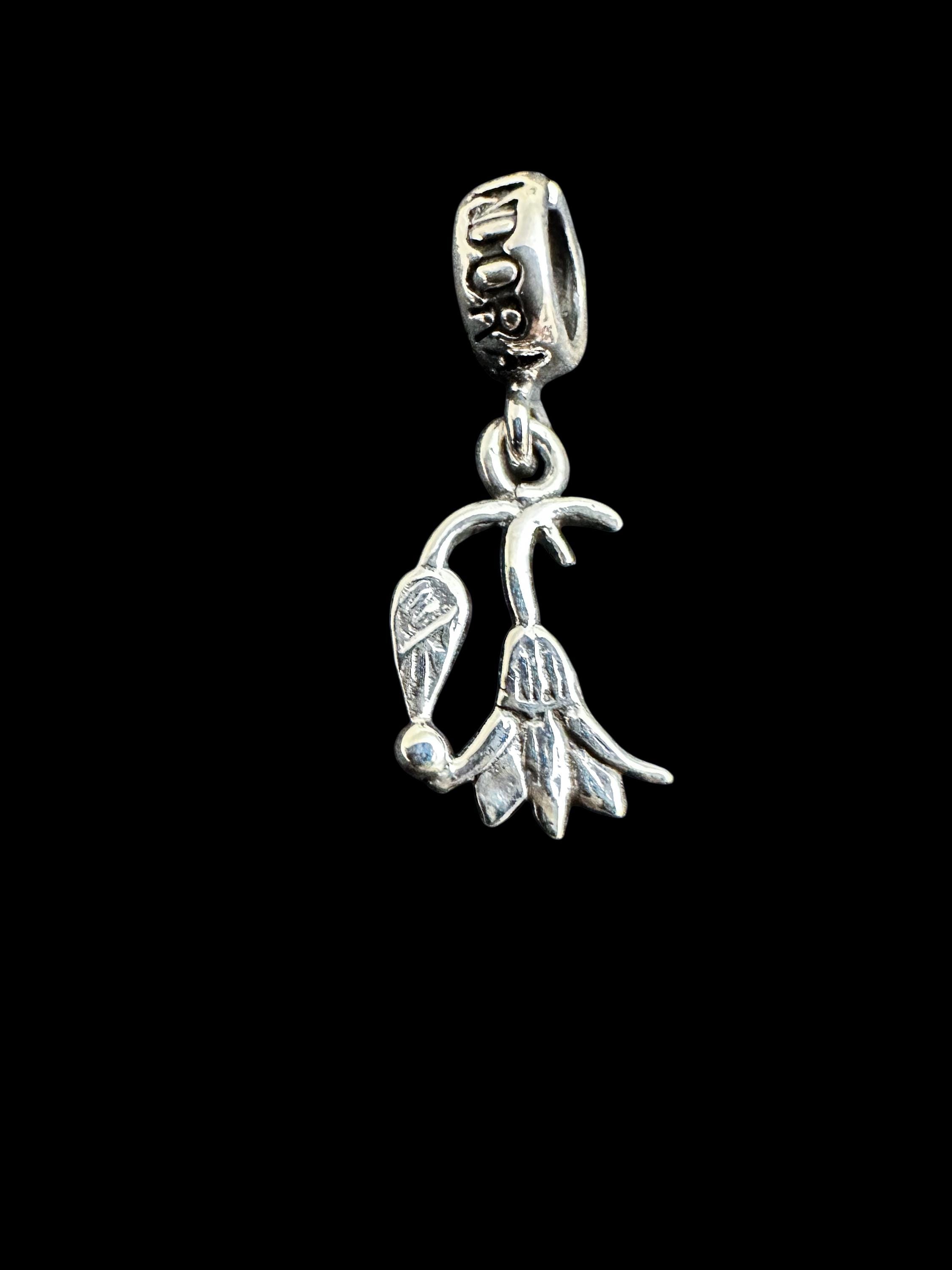 925スターリングシルバーの蓮の花ネックレス - エジプトチャーム