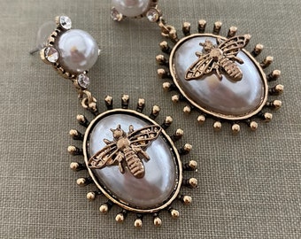 Vintage Bee Earrings