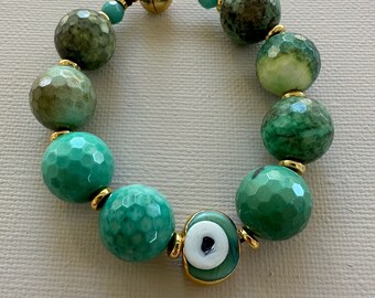 Green Beads Bracelet