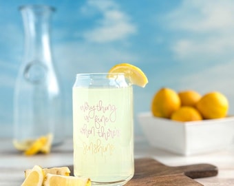 Everything is Fine When There's Sunshine | Iced Coffee Can Glass