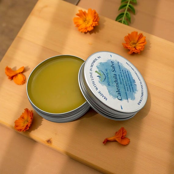 Organic Calendula Salve: Handmade with Shea Butter & Ylang- Ylang