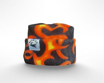 Flame Box Top Fleece Beanie