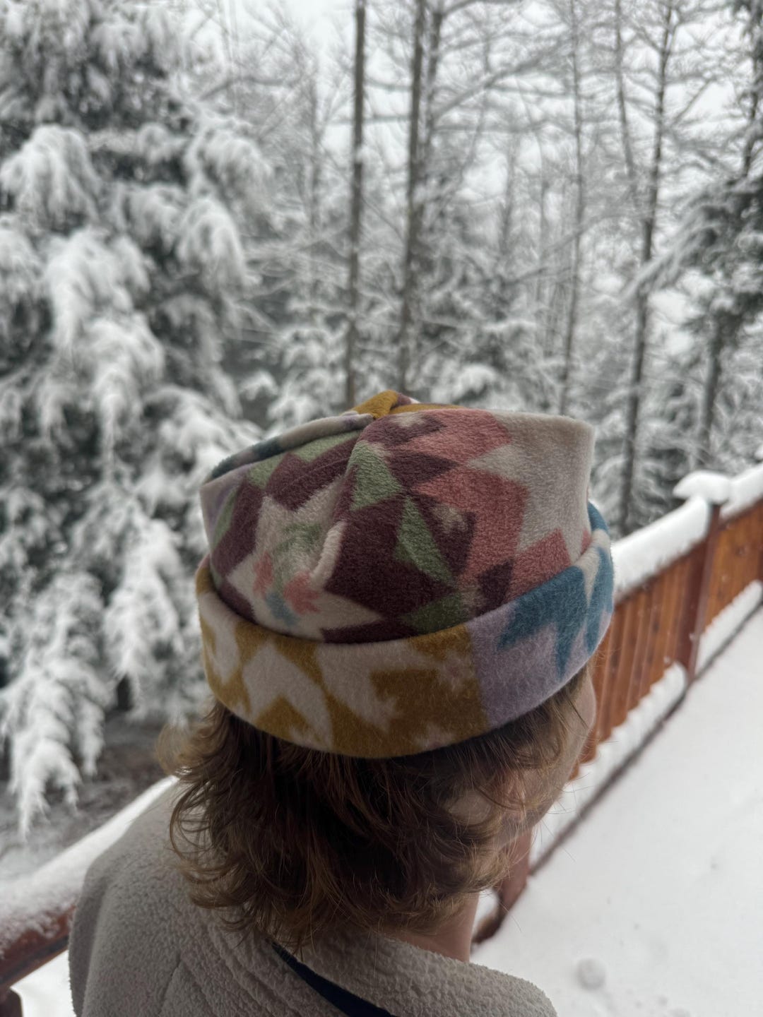 Quilt Pattern Fleece Four Point Beanie Custom Fit Etsy