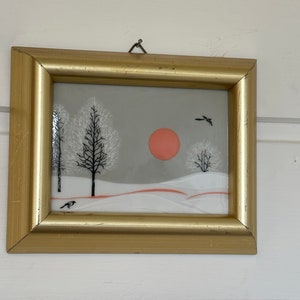 Vintage Noorse porsgrund porseleinen kunsttegelafbeelding Anne Marie Ødegård
