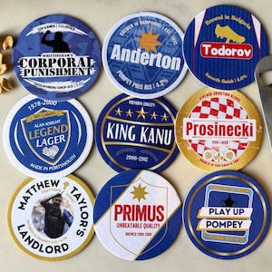 Portsmouth FC beer mats: Pompey &#39;Icons&#39; collection