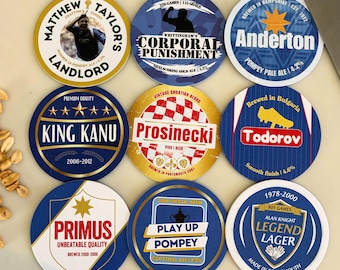 ポーツマスFCのビールコースター：ポンペイ・アイコンズ・コレクション
