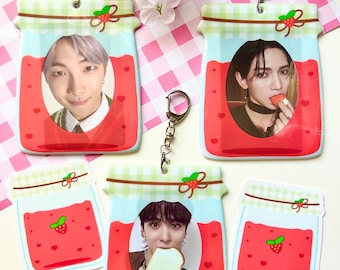 Porta fotocard Kawaii con marmellata di fragole