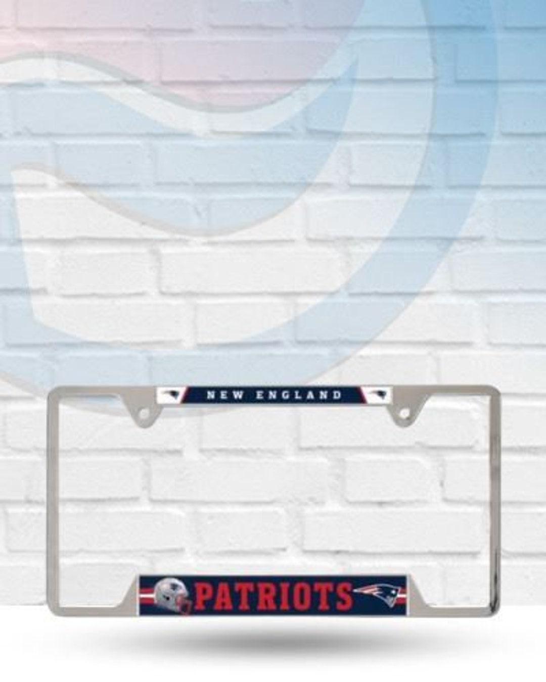 New England Patriots Metal License Plate Frame Etsy