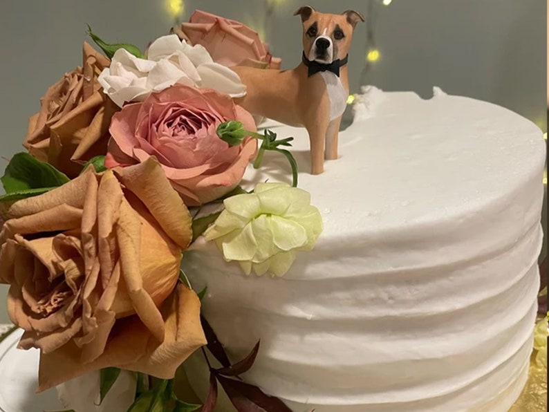 Personalized Custom Dog Wedding Cake Topper , Pet Cake Topperpets