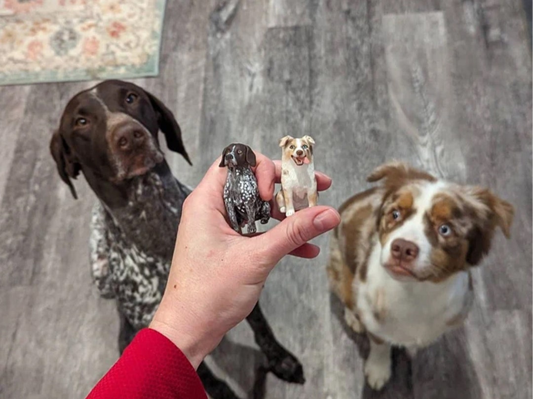 Custom Pet Cake Topper, Personalized Dog Figurine, Pet Anniversary Gift - 4inches