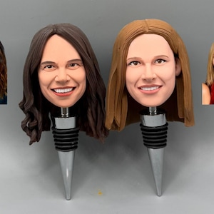 Personalized Wine Cork Stopper - Custom Wine Stopper Wedding Favors, Wine Cork Favor Custom Wine Stopper,Custom Bobble Head Wine Stoppers
