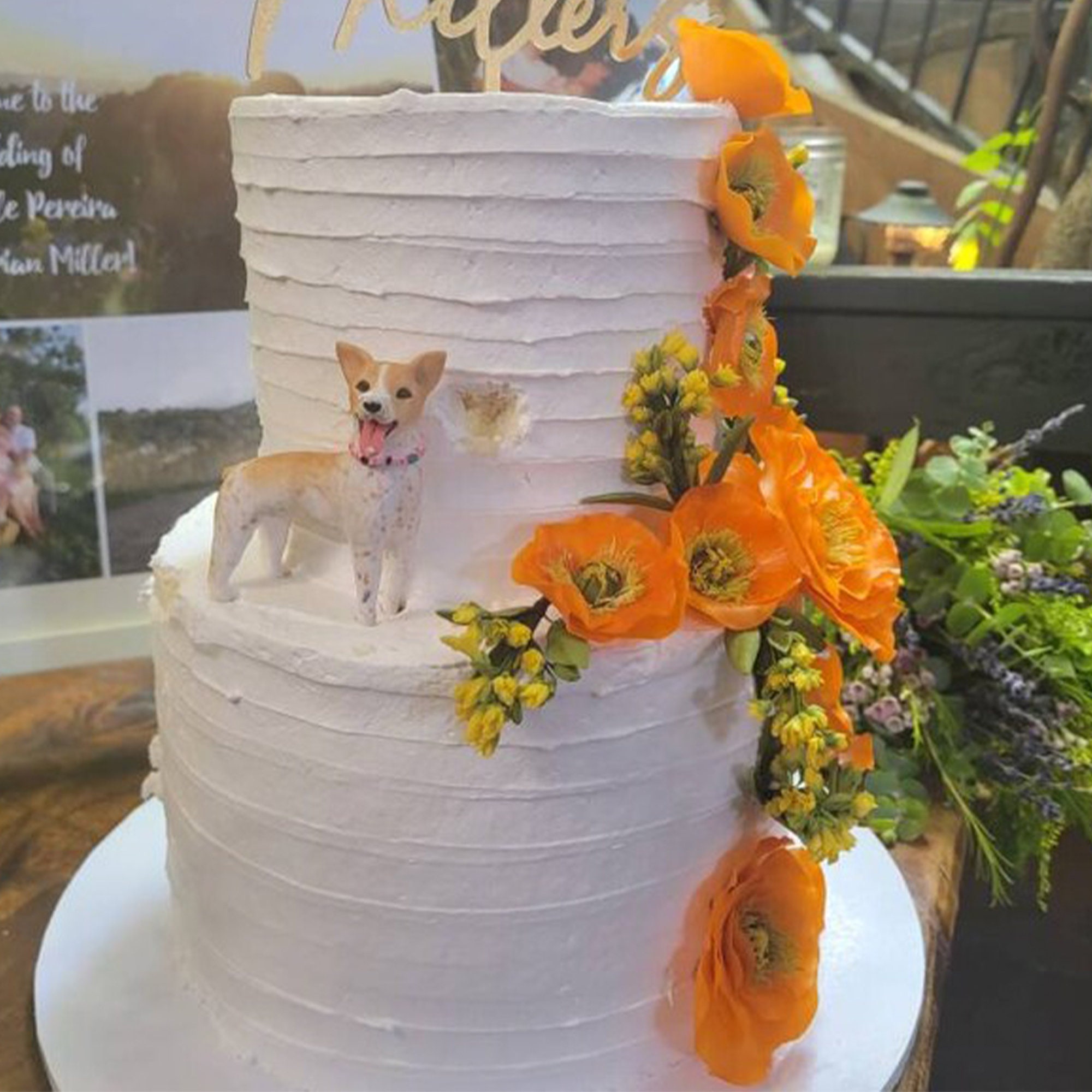 Personalized Custom Dog Wedding Cake Topper , Pet Cake Topper，pets ...