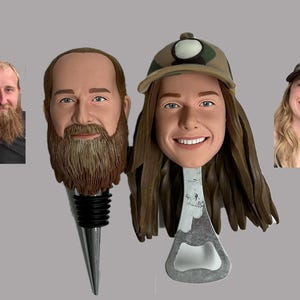 Wine Opener Five Person Bobblehead - Personalized main image 1