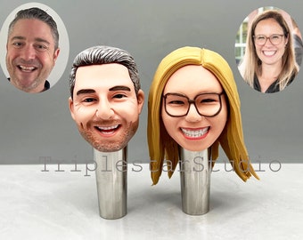 custom beer tap handles, personalized dog head taps, custom bubble head taps, custom beer gifts