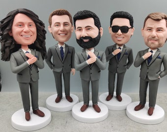 Personalisierte Trauzeuge Bobblehead Geschenk-Sets, Trauzeuge Geschenke, Trauzeuge Bobbleheads Mitarbeiter