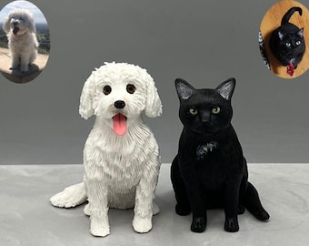 Personalización personalizada de gatos domésticos, esculturas de arcilla para mascotas, cumpleaños de mascotas, pasteles para mascotas, fiestas de mascotas, cumpleaños de mascotas, regalos de Navidad para mascotas