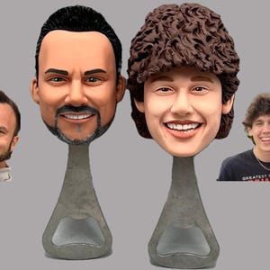 Wine Opener Three Person Bobblehead - Personalized