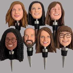 Personalized Wine Cork Stopper - Custom Wine Stopper Wedding Favors, Wine Cork Favor Custom Wine Stopper,Custom Bobble Head Wine Stoppers