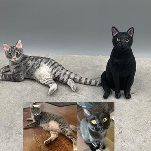 パーソナライズされた猫のケーキトッパー - 猫のウェディングケーキトッパー - 猫好きの記念日 - ウェディングケーキトッパー - ペットケーキトッパー