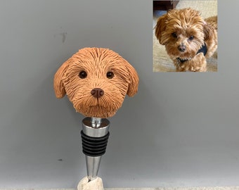 Personalized custom red wine stoppers, personalized dog head red wine stoppers, personalized cat head red wine stoppers, bartender gifts