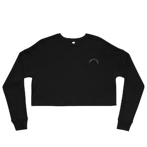 Take it Easy embroidery Crop Sweatshirt