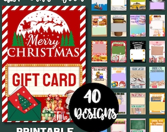 Teen Christmas Gift Card Book, Printable (Digital Download
